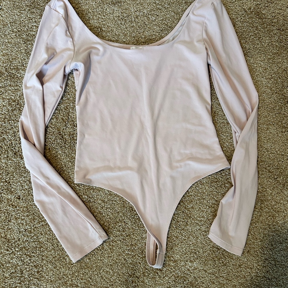 Leith Light Pink Long Sleeve Bodysuit